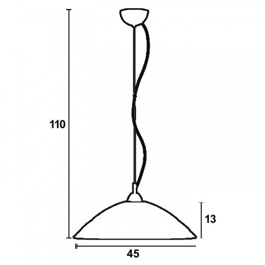 Φωτιστικό Μονόφωτο Γυαλί Λευκό Ε27 Φ45