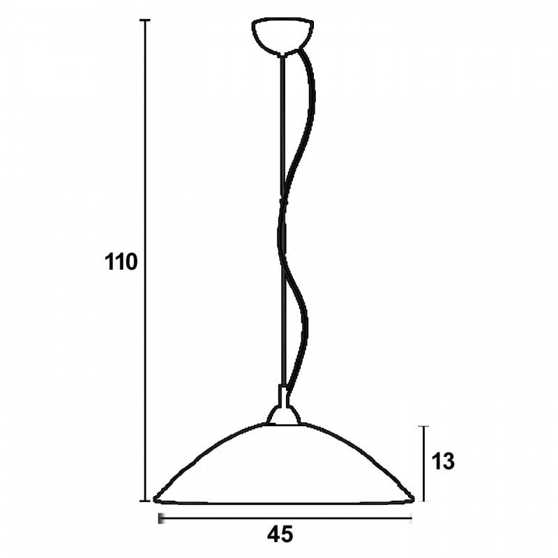 Φωτιστικό Μονόφωτο Γυαλί Καφέ Ε27 Φ45