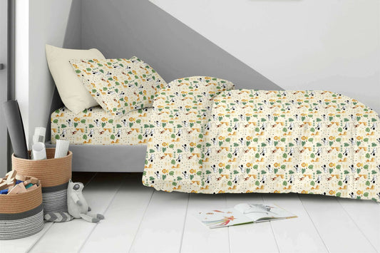 Σετ Παιδικό Κουβερλί με Σεντόνι και Μαξιλαροθήκες Safari & Zoo