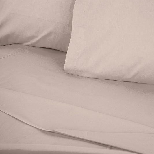 Σεντόνι Tonne Cotton Box Διπλό 240x260εκ Χρώμα Μπεζ