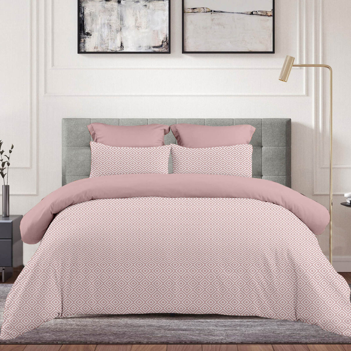Σεντόνι με Λάστιχο 160x200+30εκ Boho Dusty Rose