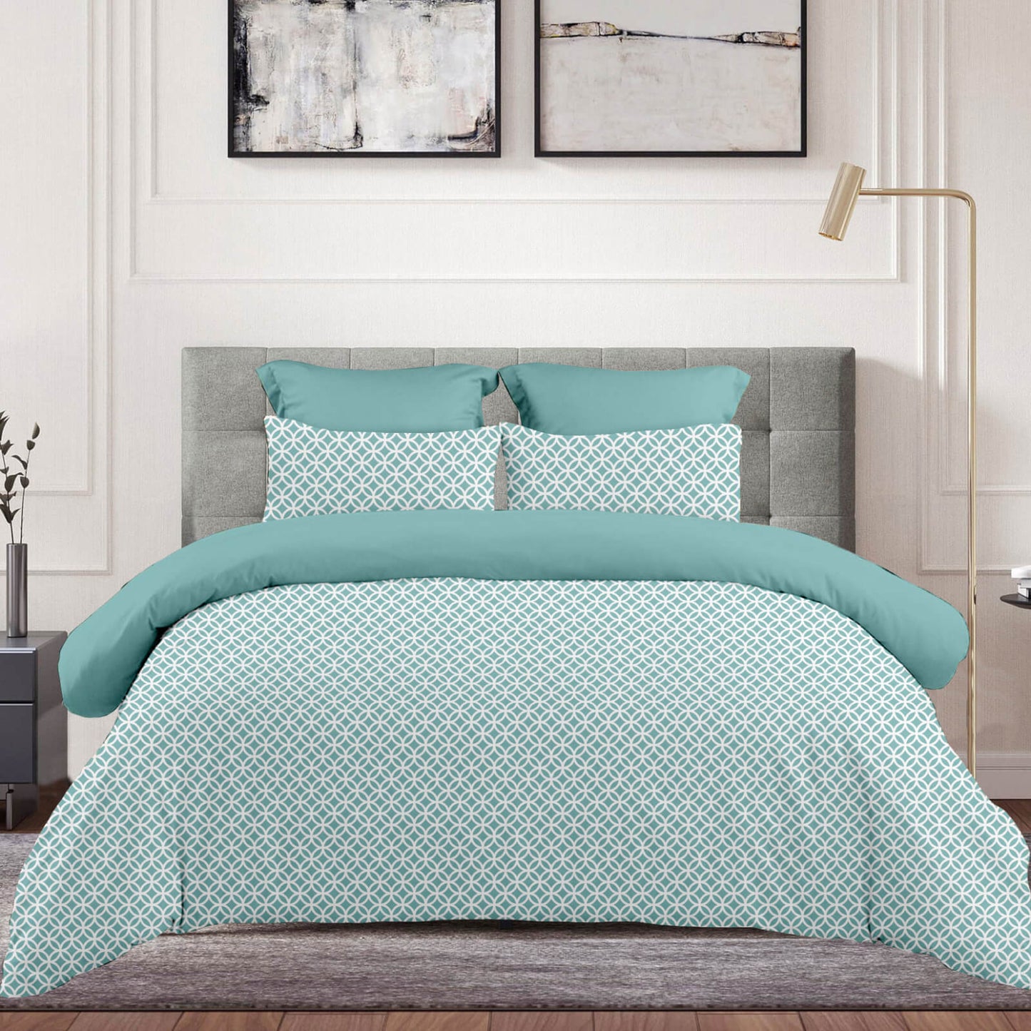 Σεντόνι με Λάστιχο 160x200+30εκ Sienna Petrol