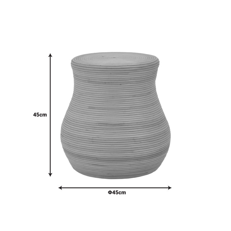 Σκαμπό Bulaten Rattan σε Φυσική Απόχρωση Φ45x45