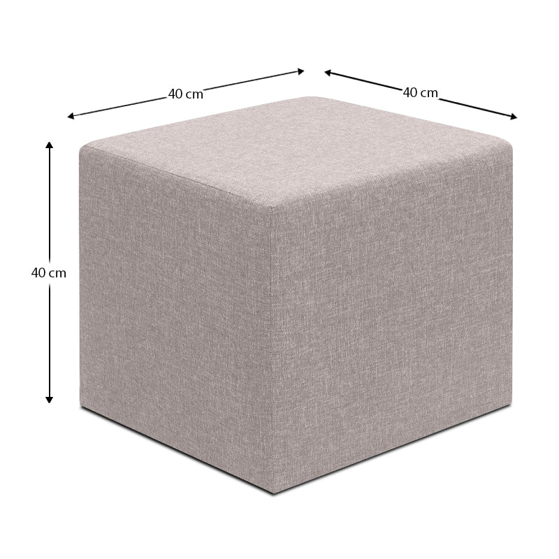 Σκαμπώ Linda Υφασμάτινο Χρώμα Μπεζ 40x40x40