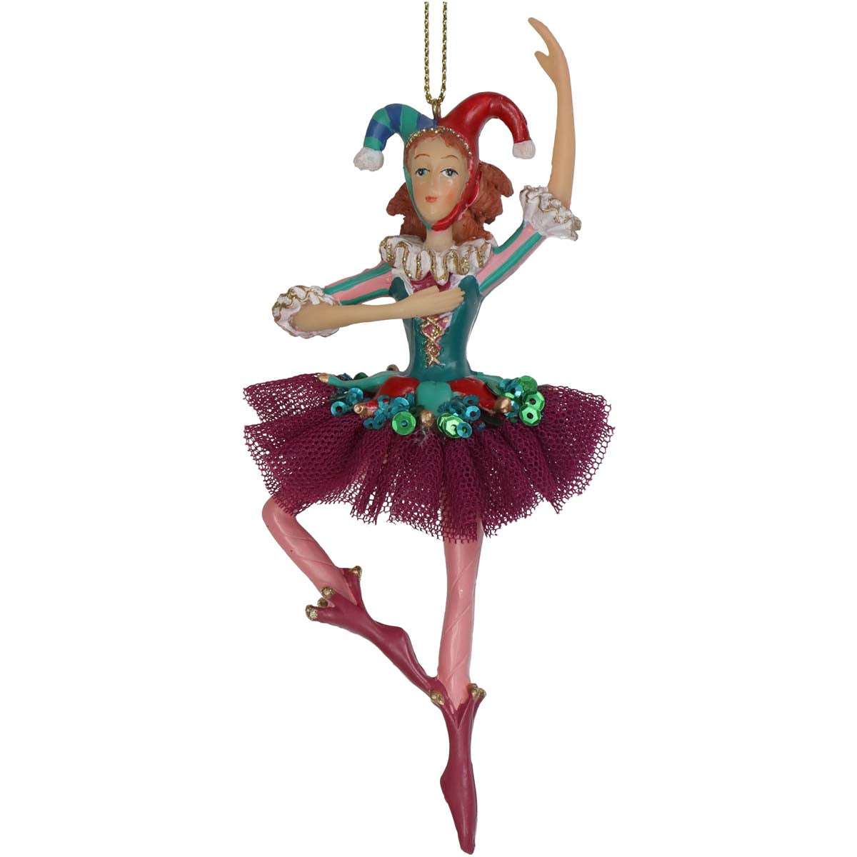 Στολίδι Jester Fairy Tale Πολυρεζίν 15εκ
