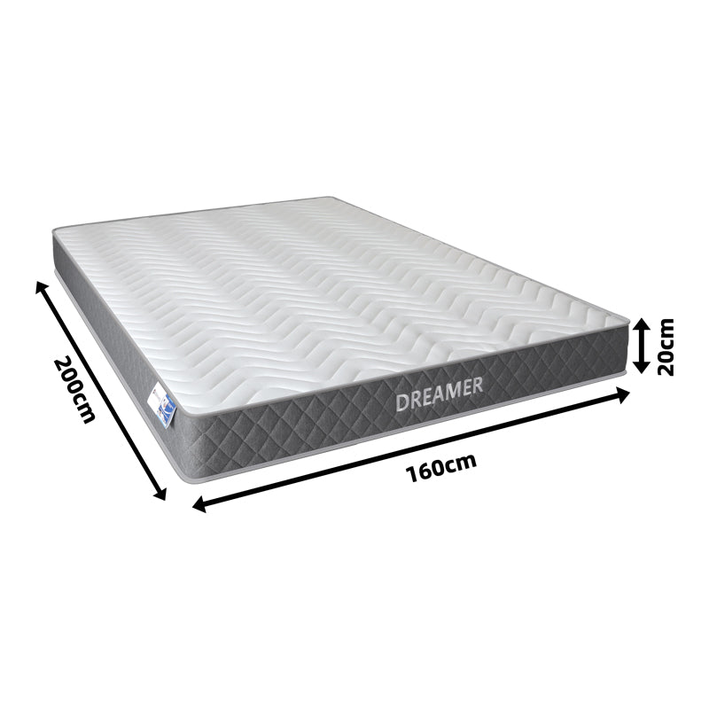 Στρώμα Dreamer Pocket Spring Compressed Διπλής Όψης 20εκ 160x200εκ