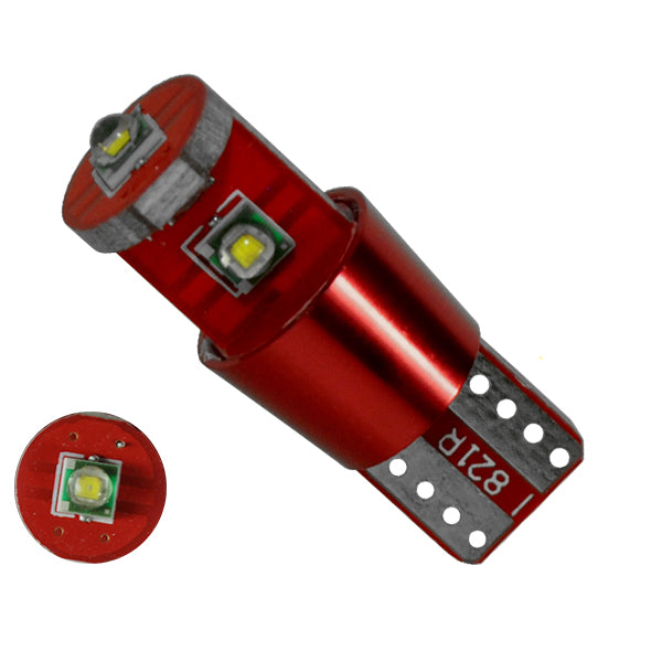 T10 W5W 04477 Λαμπτήρας LED T10 Can Bus με 3 CREE LED 12v 6000K