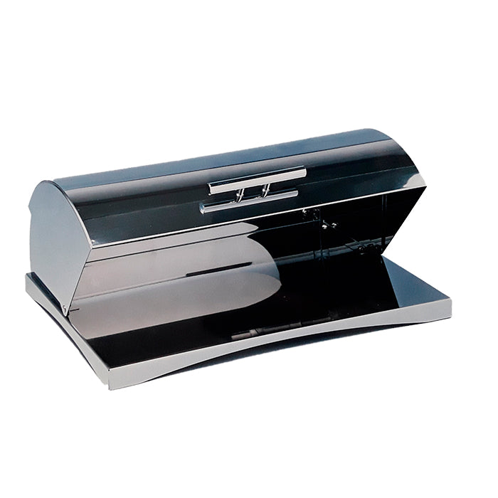 Ψωμιέρα Ανοξείδωτη Inox με Συρόμενο Καπάκι