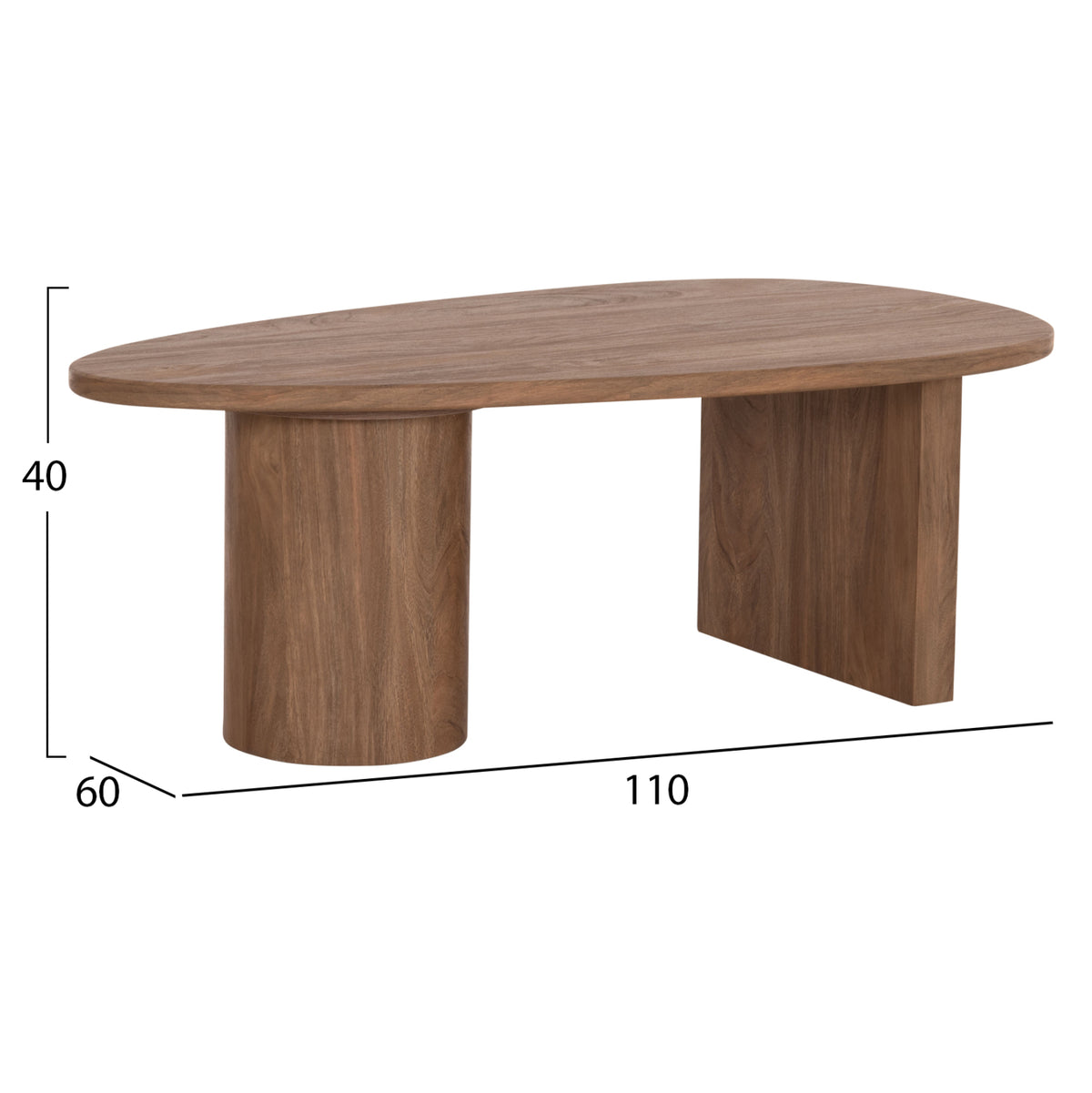 ΤΡΑΠΕΖΙ ΣΑΛΟΝΙΟΥ ΟΒΑΛ ALPER MDF ΣΕ SONAMA ΧΡΩΜΑ 110x60x40