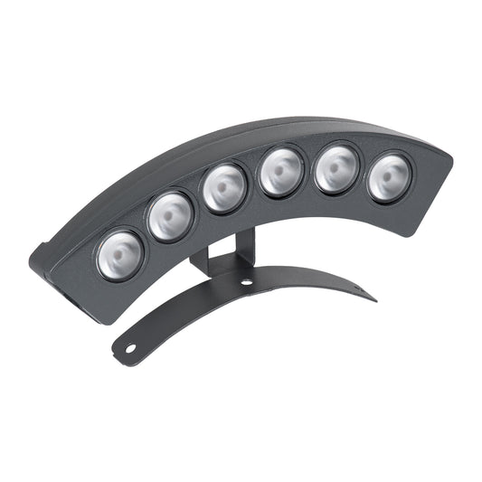 TREELIGHT-PLANTE 90457 Κυρτή Μπάρα Φωτισμού Wall Washer για Φυτά - Δέντρα LED 6W 690lm 15° DC 24V Αδιάβροχο IP65 Φυσικό Λευκό 4500K Dimmable - Γκρι Ανθρακί - Μ17.5 x Π4.5 x Υ8