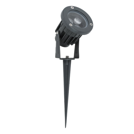 TREELIGHT-TZINA 90351 Σποτ Φωτισμού για Φυτά - Δέντρα με Βάση Κήπου / Καρφωτό LED 3W 330lm 10° DC 24V Αδιάβροχο IP65 Θερμό Λευκό 2700K Dimmable - Γκρι Ανθρακί - Μ10.5 x Π7.5 x Υ7.5