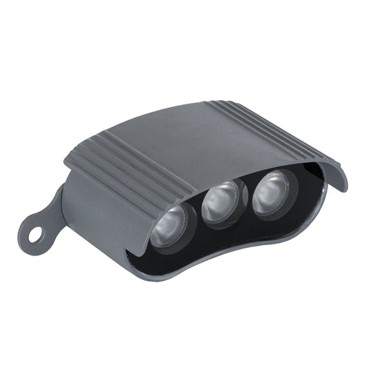 TREELIGHT-ZINA 90688 Κυρτή Μπάρα Φωτισμού Wall Washer με Αντιθαμβωτική Γρίλια Ειδική για Φυτά - Δέντρα LED 3W 285lm 30° DC 24V Αδιάβροχο IP65 Μ9 x Π6.5 x Υ4cm Φυσικό Λευκό 4500K - Γκρι Ανθρακί