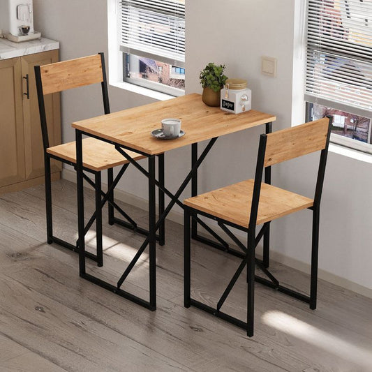 Τραπεζαρία Maysa Σετ 3 Τμχ Χρώμα Pine Oak 72,5x52,5x71,8