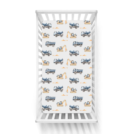 Βρεφικά Σετ Σεντόνι Κούνιας με Λάστιχο Trucks