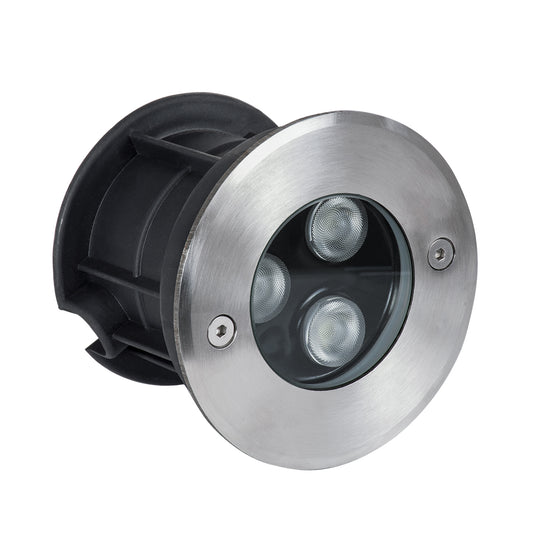 UNDERGROUND-FANI S-90981 Χωνευτό Φωτιστικό Σποτ Δαπέδου LED 12W 1020lm 60° DC 24V Αδιάβροχο IP68 Φ10 x Υ7.5cm RGBW DMX512 - Ανοξείδωτο Ατσάλι