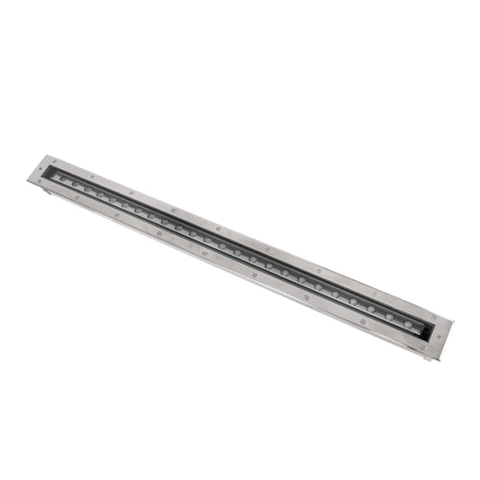 UNDERGROUND-PASSAGGIO 90197 Χωνευτό Φωτιστικό Wall Washer Δαπέδου LED 24W 2040lm 10° DC 24V Αδιάβροχο IP68 με Ρυθμιζόμενη Γωνία Φωτισμού L108 x W9 x H7.5cm RGBW DMX512 - Ανοξείδωτο Ατσάλι