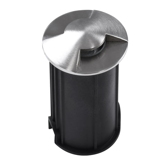 UNDERGROUND-RENA 90662 Χωνευτό Φωτιστικό Σποτ Δαπέδου Two Sided LED 1W 110lm 30° DC 24V Αδιάβροχο IP68 Φ5 x Υ9cm Θερμό Λευκό 3000K - Ανοξείδωτο Ατσάλι