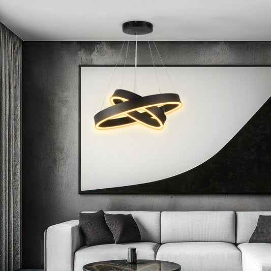 VENOM KLV-101-0196-V2 Κρεμαστό Φωτιστικό Οροφής LED 75W 7500lm 120° AC 220-240V IP20 Ρυθμιζόμενο Λευκό CCT με Χειριστήριο από 2700K έως 6000K Dimmable - Lumileds SMD Chip - Μαύρο Ματ - Μ60 x Π60 x Υ40