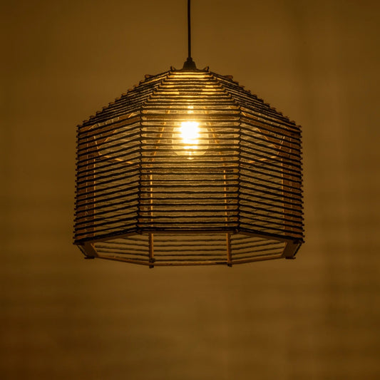 VORK 205-0027 Boho Κρεμαστό Φωτιστικό Οροφής με Ντουί 1 x E27 AC 220-240V IP20 - Μαύρο - M40 x Π40 x Υ36