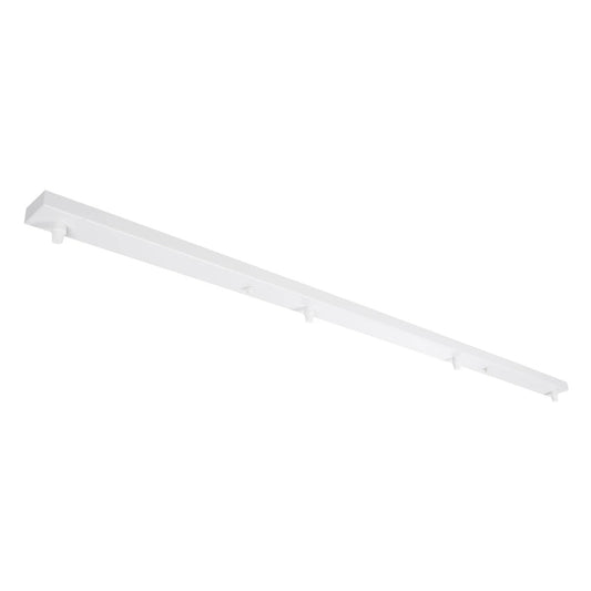 WALLBASE 77524 Γραμμική Μεταλλική Ροζέτα για Κρέμαση 4 Φωτιστικών - Λευκό - Μ120 x Π5 x Υ2