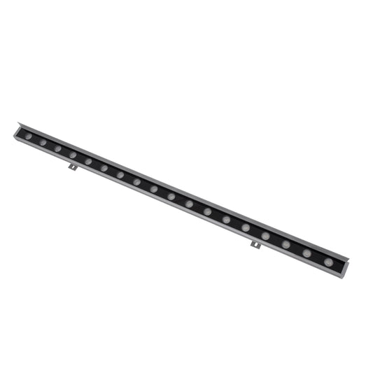 WASHER-FAIA 90189 Μπάρα Φωτισμού Wall Washer με Αντιθαμβωτική Γρίλια LED 24W 2040lm 15° DC 24V Αδιάβροχο IP65 L100 x W4 x H5.5cm RGBW DMX512 - Ασημί