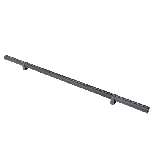WASHER-STELLAR 90577 Μπάρα Φωτισμού Wall Washer LED 12W 1020lm 30° DC 24V Αδιάβροχο IP65 Πολύχρωμο RGBW Dimmable DMX512 - Γκρι Ανθρακί - Μ100 x Π3.2 x Υ3