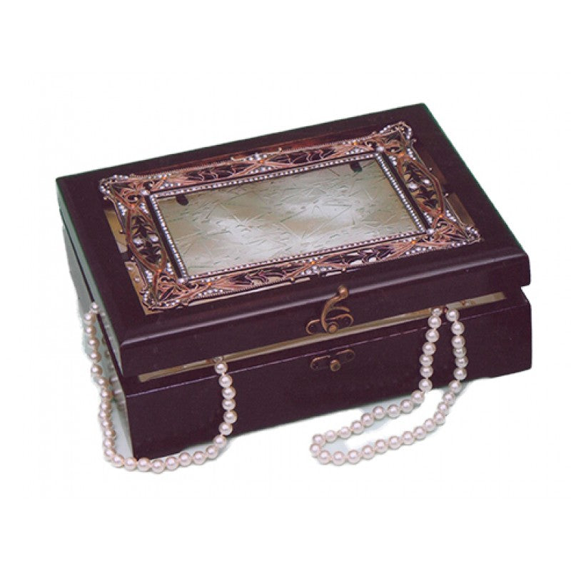 Μπιζουτιέρα Ξύλινη Καφέ 27x22x10