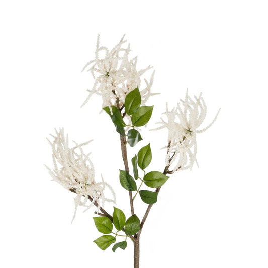 WHITE AMARANTHUS FRUIT BRANCH 21447 Τεχνητό Διακοσμητικό Κλαδί Λευκός Αμάρανθος Y95cm