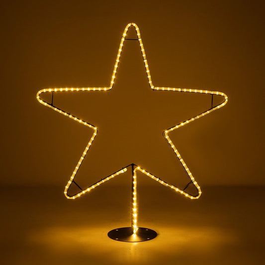 XMAS-STAR-SMALL Χριστουγεννιάτικο Διακοσμητικό Φωτιστικό LED 15,6W 624lm 360° AC 220-240V Αδιάβροχο IP65 Θερμό Λευκό 2700K - Μαύρο & Διάφανο - M97 x Π25 x Υ107