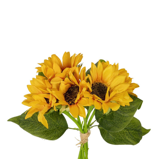 YELLOW SUNFLOWER BRANCH 21385 Τεχνητό Διακοσμητικό Μπουκέτο Ηλιοτρόπιο Κίτρινο Y36cm