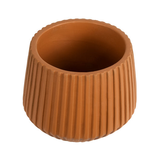 ZANZIBAR 20539 Διακοσμητικό Κεραμικό Κασπώ Γλάστρα - Flower Pot Κεραμιδί Φ11.5 x Υ9.5cm