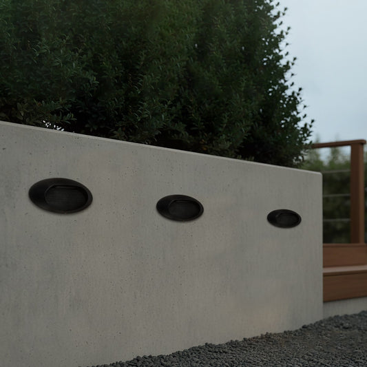 STEPART KLV-101-0098 Φωτιστικό Σκαλοπατιού / Διαδρόμου LED 3W 375lm 45° AC 220-240V Αδιάβροχο IP65 Θερμό Λευκό 2700K - Lumileds SMD Chip & TÜV SÜD Driver - Μαύρο Ματ - Μ26 x Π5.5 x Υ13