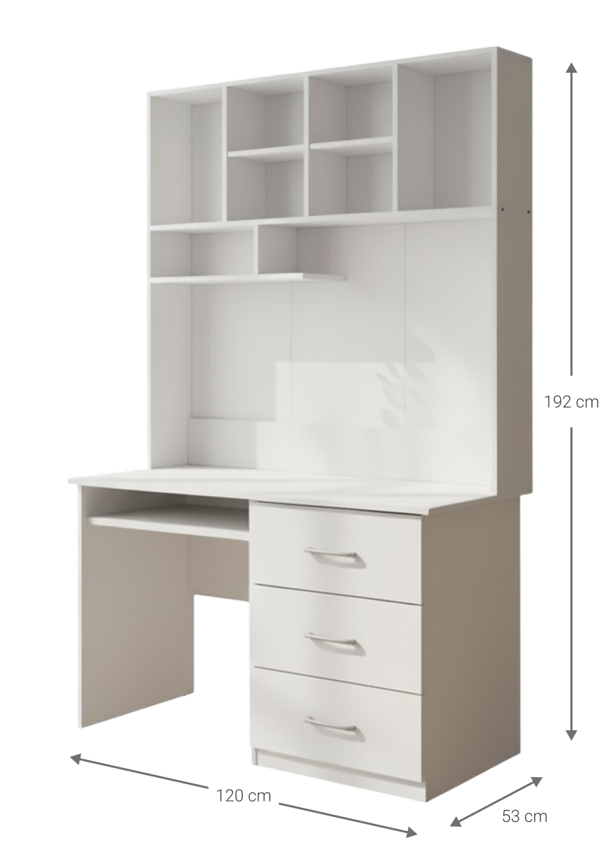 Γραφείο Fusion Λευκό 120x53x192