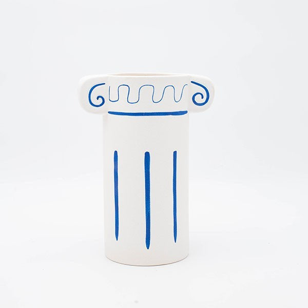 ΒΑΖΟ ΚΙΟΝΑΣ ΠΟΡΣΕΛΑΝΗ ΛΕΥΚΟ-ΜΠΛΕ 17.5x11.6x23.5