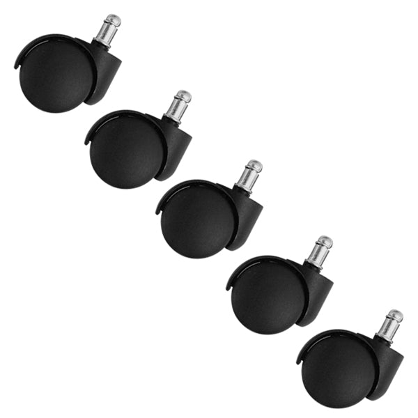 OFFICE CHAIR REPLACEMENT WHEELS BLACK SET OF 5 PCS