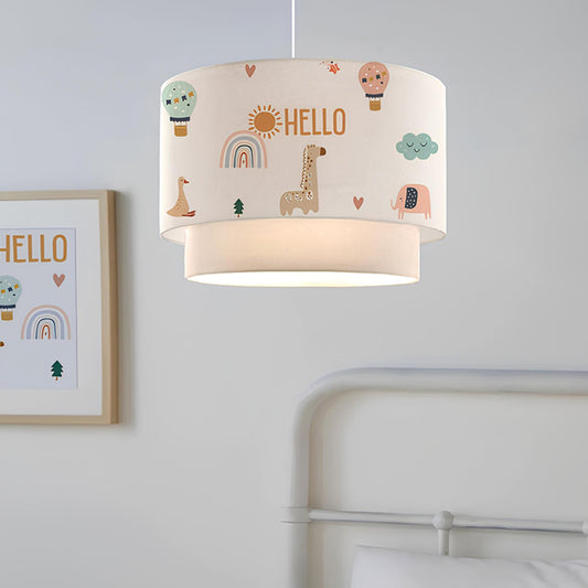 BALLOON 204-0004 Παιδικό Κρεμαστό Φωτιστικό Φιγούρα Μονόφωτο 1 x E27 IP20 Λευκό Ύφασμα - Μ30 x Π30 x Υ70cm