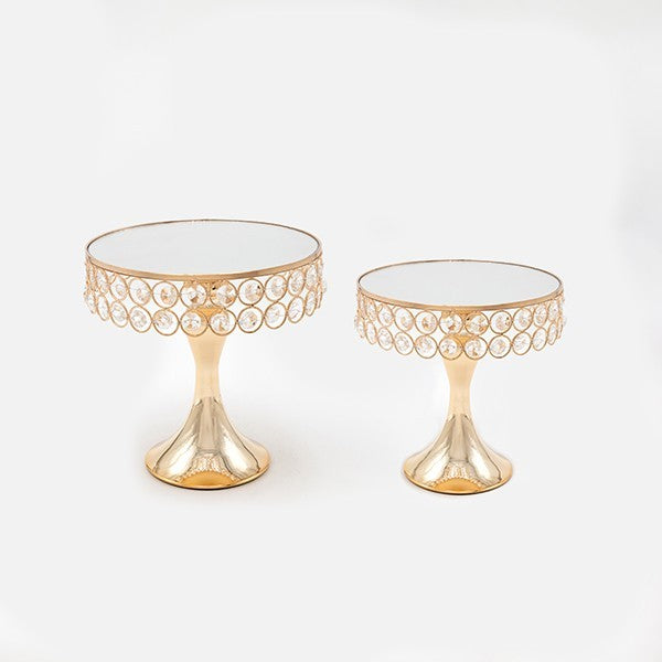 S/2 ΤΟΥΡΤΙΕΡΑ ΜΕ ΒΑΣΗ ΜΕΤΑΛΛΙΚΗ ΜΕ ΚΑΘΡΕΦΤΗ ΧΡΥΣΗ 20x20x20 25x25x29