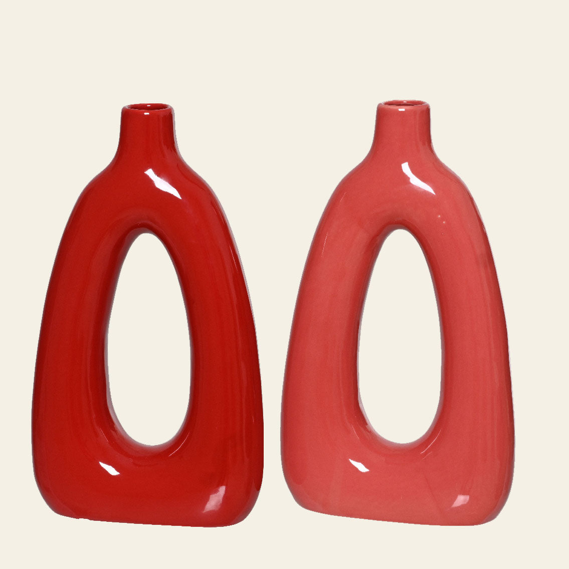 Βάζο Πορσελάνης 19x7x32 Κοραλί