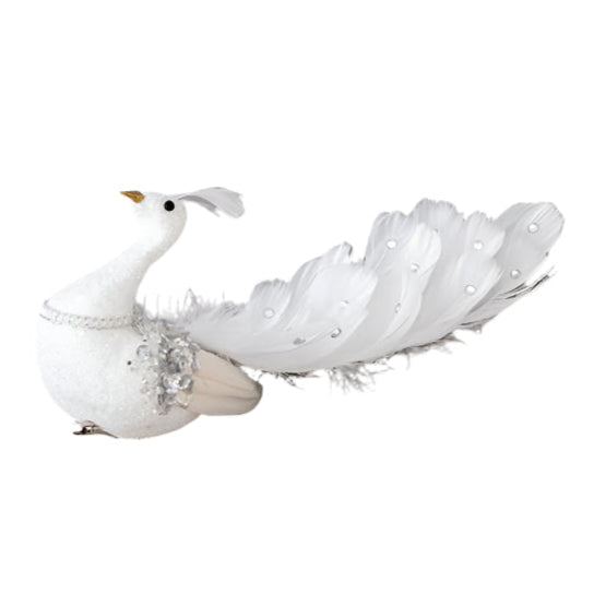 ΚΥΚΝΟΣ ΛΕΥΚΟΣ ΜΕ GLITTER ΚΑΙ ΠΟΥΠΟΥΛΑ 35x8x13