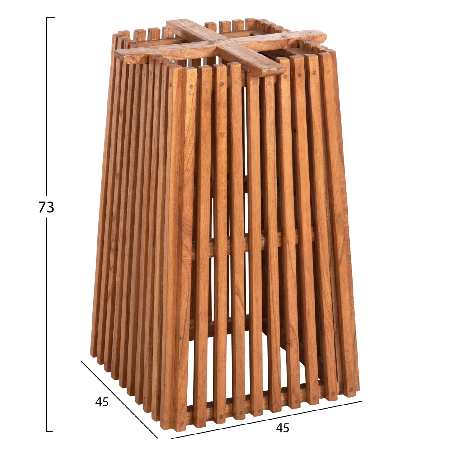 INDOOR TABLE BASE SQUARE FRANTZ MINDI WOOD IN NATURAL 45x45x73
