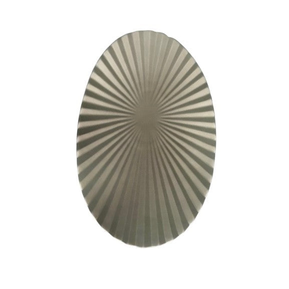 Διακοσμητική Κεραμική Ανάγλυφη Πιατέλα Μπεζ 39x2.5x4.5