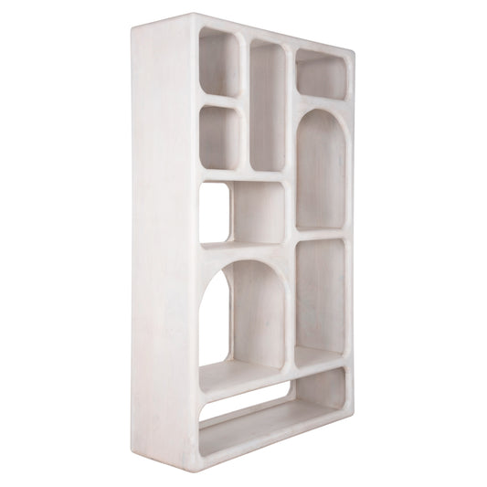 ΒΙΒΛΙΟΘΗΚΗ HANDYR ΜΑΣΙΦ ΞΥΛΟ MANGO ΣΕ ΛΕΥΚΟ ΧΡΩΜΑ 100x35x165