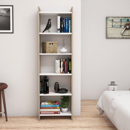 ΒΙΒΛΙΟΘΗΚΗ CLASSIKER ΜΕΛΑΜΙΝΗΣ SONΟMA ΛΕΥΚΟ 48,5x22x160