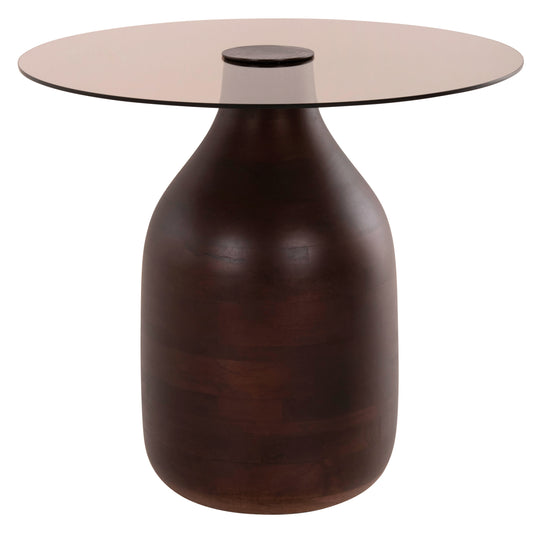 ΒΟΗΘΗΤΙΚΑ ΤΡΑΠΕΖΑΚΙΑ 2 ΤΜΧ CHANG ΞΥΛΟ MANGO ΓΥΑΛΙ TOP Φ55x49,5 & Φ40x36,5