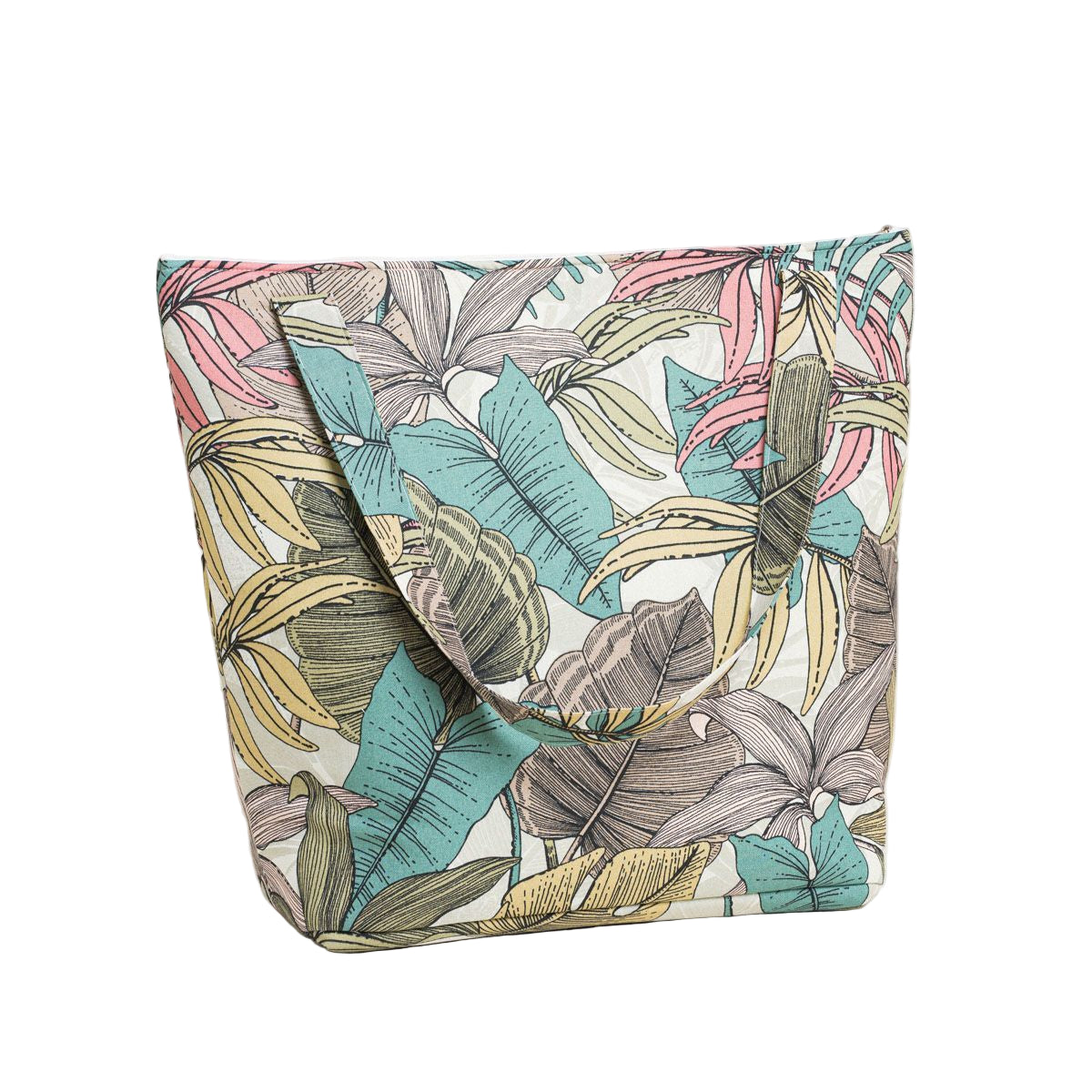 Τσάντα με Φερμουάρ 53x43εκ Τροπικό Παστέλ