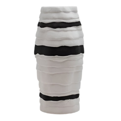 ΒΑΖΟ ΚΕΡΑΜΙΚΟ ΛΕΥΚΟ ΜΕ ΜΑΥΡΗ ΛΕΠΤΟΜΕΡΕΙΑ 12x12x25