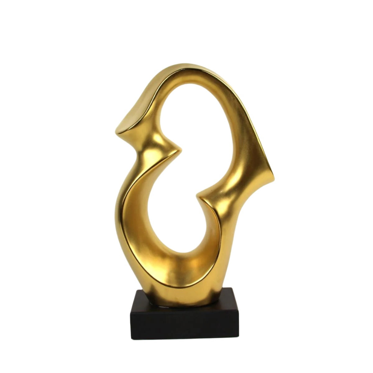 Κεραμικό Διακοσμητικό Χρυσό Ματ Αφηρημένο Σχέδιο σε Βάση 36εκ