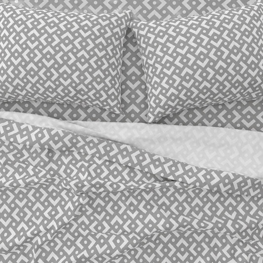 Σεντόνια Υπέρδιπλα Σετ 2 x 2.45x2.60εκ + 2 x 52x72εκ Chiara Grey
