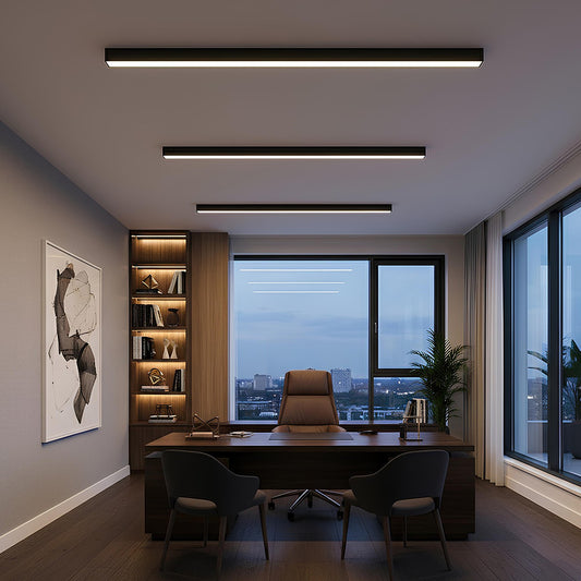 ORION KLV-101-0362-V2 Γραμμικό Φωτιστικό Οροφής LED 72W 7200lm 120° AC 220-240V IP20 Ρυθμιζόμενο Λευκό CCT με Χειριστήριο από 2700K έως 6000K Dimmable - Lumileds SMD Chip - Μαύρο Ματ - Μ120 x Π5.5 x Υ7