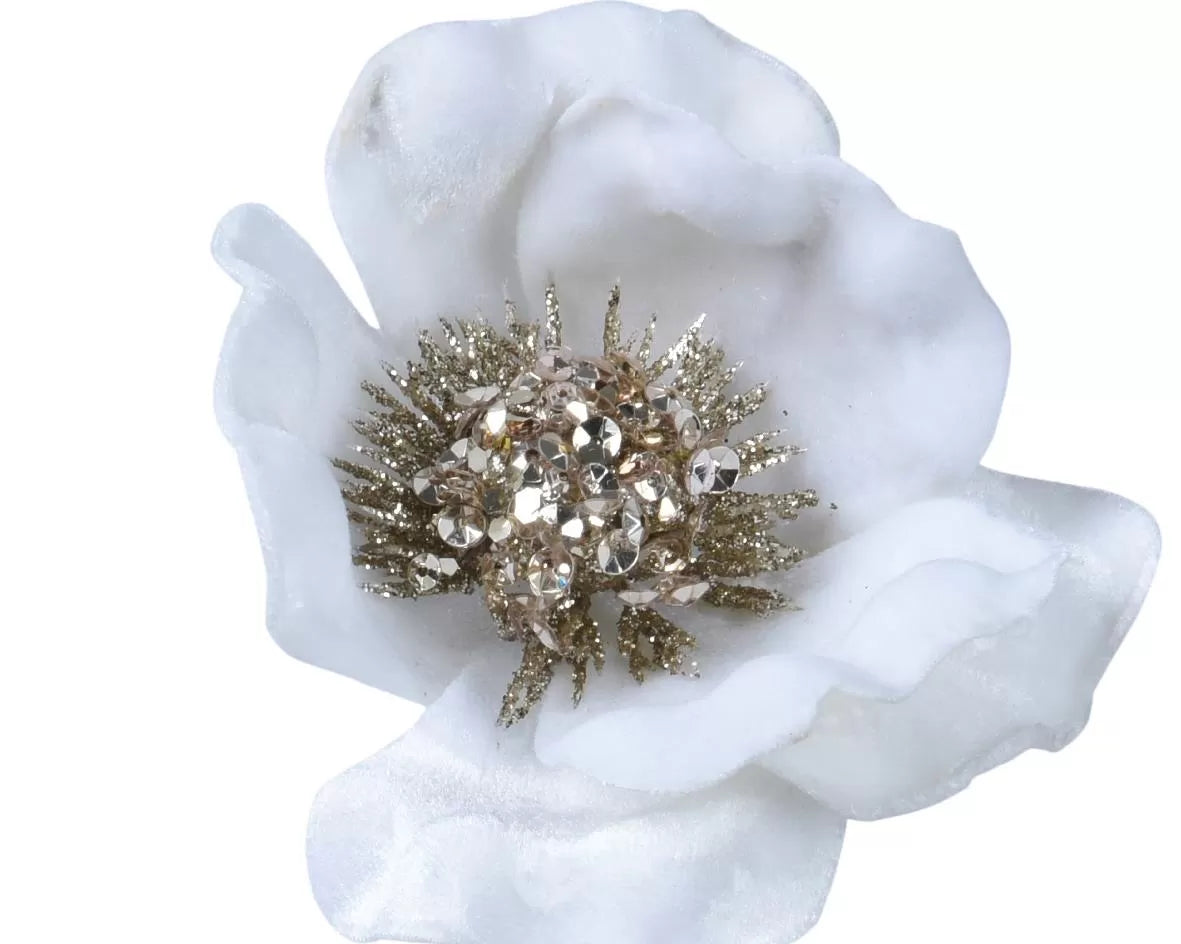 Λουλούδι Βελούδινο με Χρυσό Γκλίτερ 58εκ